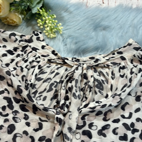 Bella Dahl Animal Print Raw Hem Top sz S - Picture 12 of 12